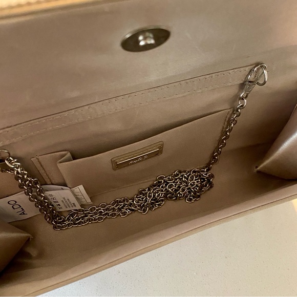 Aldo Crystal Clutch, Dazzling Crossbody Shoulder Bag for Weddings, Prom, Parties - Picture 3 of 4